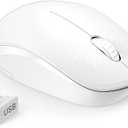 seenda Wireless Mouse for Laptop, 2.4G Noiseless Mouse with USB Receiver  Optical Tracking Portable Computer Mice for Chromebook, PC, Tablet, Windows System, 24 Months Battery Life  Pure White
