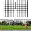 15 Panels Garden Fencing Animal Barrier with Lock, 40 in(H) X 36 ft(L) Dog Fence Outdoor for Yard Rustproof No Dig Decorative Tall Garden Fence Metal Wire Panel Border Rabbit Ground Stakes Fencing