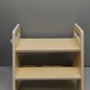 Toddler Kids Step Stool: Wooden 2 Step Stool for Bathroom Sink, Foldable