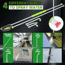 RIDGE WASHER Pressure Washer Extension Wand 120 Inch, Stainless Steel Replacement Power Washer Lance, 30°/90°/120° Curved Rod, Gutter Cleaner Attachment with 5 Nozzles, 4000 PSI