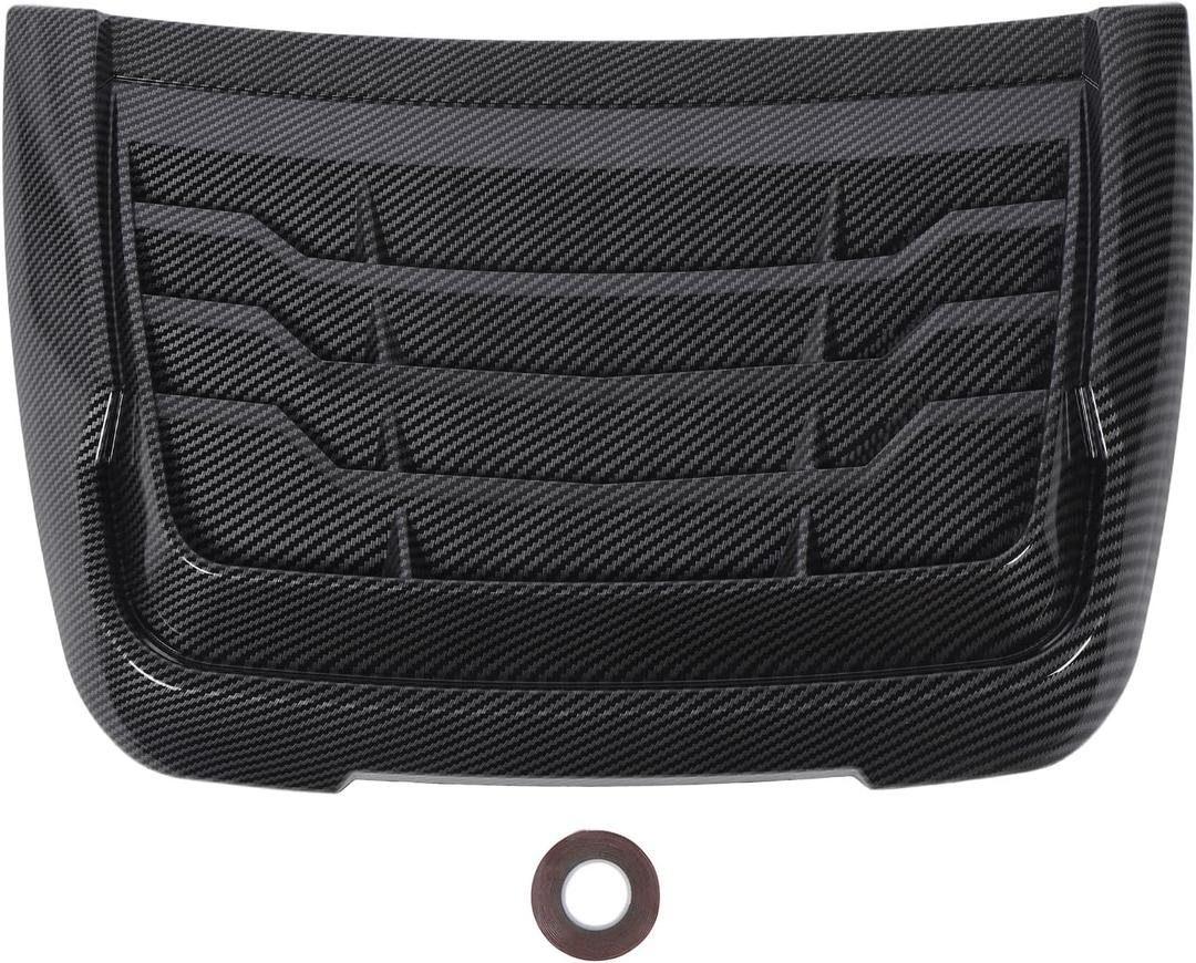 Hood Scoop Car Hood Vent, Air Intake Grille Inlet Trim Decor Cover, Bonnet Vent Cover Accessory for XLT XLS XL 2015 to 2022 (Carbon Fiber Style)