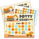 Construction Potty Training Reward Chart with Stickers, Dump Truck Themed Behavior Chart for Kids, Toilet Training Chart for Boys Girls  