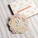 Baby Monthly Milestone Sign,1-12 Monthly Baby Milestone, Month Milestone Baby Girl, Baby Months Milestone, Newborn Photography Props Double-Sided (B11)