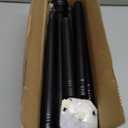 Black Long Curtain Rod Tension Shower Curtain Rods 30 to 130 inch Adjustable Spring Heavy Duty Rods for Bathroom Windows Outdoor Spliced and Telescopic Design No Drill No Slip Stainless Steel