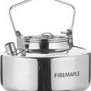 Fire-Maple Antarcti Portable 1 Liter Lightweight Stainless Steel Camping Kettle | Durable and Portable Camp Tea Pot | Ideal for Bushcraft and Outdoor Campfire Use