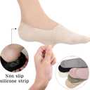 TIESOME 6 Pairs No Show Socks for Women, Invisible Liner Non Slip & Low Cut Footies for Flats Summer Breathable Cotton Liner Socks