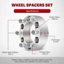 4pcs 2" Inch 6x5.5 to 6x5.5 Wheel Spacers Adapters 14x1.5 Studs 6x139.7 for 6 Lug for GMC for Yukon/Yukon Xl/Sierra 1500, for Chevrolet for K1500/Express 1500, for Cadillac for Escalade