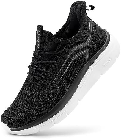 FitVille Men's Wide Walking Shoes Athletic Sneakers Lightweight Workout Slip-on Shoes for Flat Feet - Cloud Strider V1 Size 47