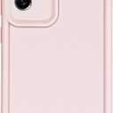 Puxicu Slim Case for Samsung Galaxy S21, Enhanced Camera Protection, Shockproof Skin-Friendly Touch Soft Case Cover for Samsung Galaxy S21 Phone, Light Pink