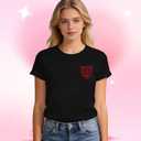 LBP Women Teacher Shirt Teaching is Heart Work T Shirt Casual Teachers Life Tee Tops (S)