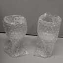 32pcs CLEAR Plastic Wine Glasses Vintage Ribbed Pattern Party Events Decorations