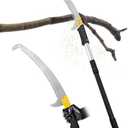 BlumeTrec 14.5FT Pole Saw with Adjustable Length for Tree Trimming, Lightweight Manual Pruning Saw with Mn Steel Blade, Long Extension Branch Cutter High Reach for Yard, Garden, Patio & Forestry Use