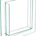 Royal Imports Flower Glass Vase - Flat Square Trim - 12"x12" Tall, Clear - Decorative Modern Floral Centerpiece Accent for Home Decor Living Room Bathroom, Kitchen, Shelf, Table, Entryway, Wedding