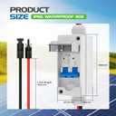 Solar Panel Disconnect Switch, CGELE 20 Amp DC 500V Breaker Box PV Disconnect Switch Miniature Circuit Breaker with IP65 Waterproof Box