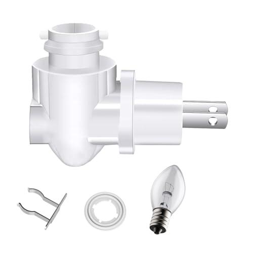 JNXQWE Auto On Sensor Plug in Night Light Module,Wall Light Plug with Light Sensitive On/Off Switch,Rotating E12 Base Night Light Socket for Making Your Own DIY Decorative Night Lights