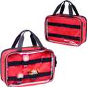 Storage Carrying Bag for Tonies 2 Characters, Travel Case for Tonie Figures, Up to 34 Pieces (Black/Red, Large)