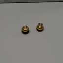 Joywayus 2PCS 1/2" NPT Female 3/4" GHT Male Soild Brass Water Tank Connector Theaded Bulkhead Fitting with 2 Rubber Ring Stablizing