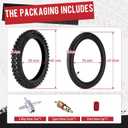 60/100-14 2.50-14 Front Tire and Inner Tube Set | 60/100-14 Dirt Bike Tire For CRF110 KLX110 KX65 XR70 SSR125 CRF70 KX60 KX110 RM65 JR80 PW80 TTR90 TTR110 Pit Dirt Bike