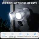 Floodlight Camera Wired, 3K UHD Outdoor Security Camera with 2200-Lumen Motion-Activated Lights, Color Night Vision, 105dB Siren, IP65 Waterproof, Works w/Alexa, 2-Way Audio