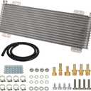 LPD47391 40k Transmission Oil Cooler Kit Low Pressure Drop Trans Cooler Compatible with Heavy Duty 40,000 GVW Max Includes Mounting Hardware