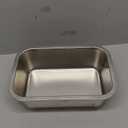 PHENOFICE Dinnerware Serving Platter Thickened Stainless Steel Plate Multi-functional Tray Easy to Clean, 12.5" length, 8.5" width, 4" deep