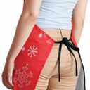 Artist Painting Apron with 2 Pockets Painters Art Aprons Gifts for Women Men (Medium, Winter Snowflake Moose)