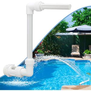 Pool Waterfall Spray Fountain - Above Ground Pool Decoration, Adjustable Aerator for Cool Warm Water Temperatures, Backyard Decor