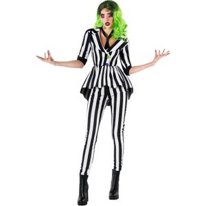 Morph Womens Black And White Striped Suit Sizes S-3XL, Halloween Costumes For Womens Halloween Costume (XX-Large)