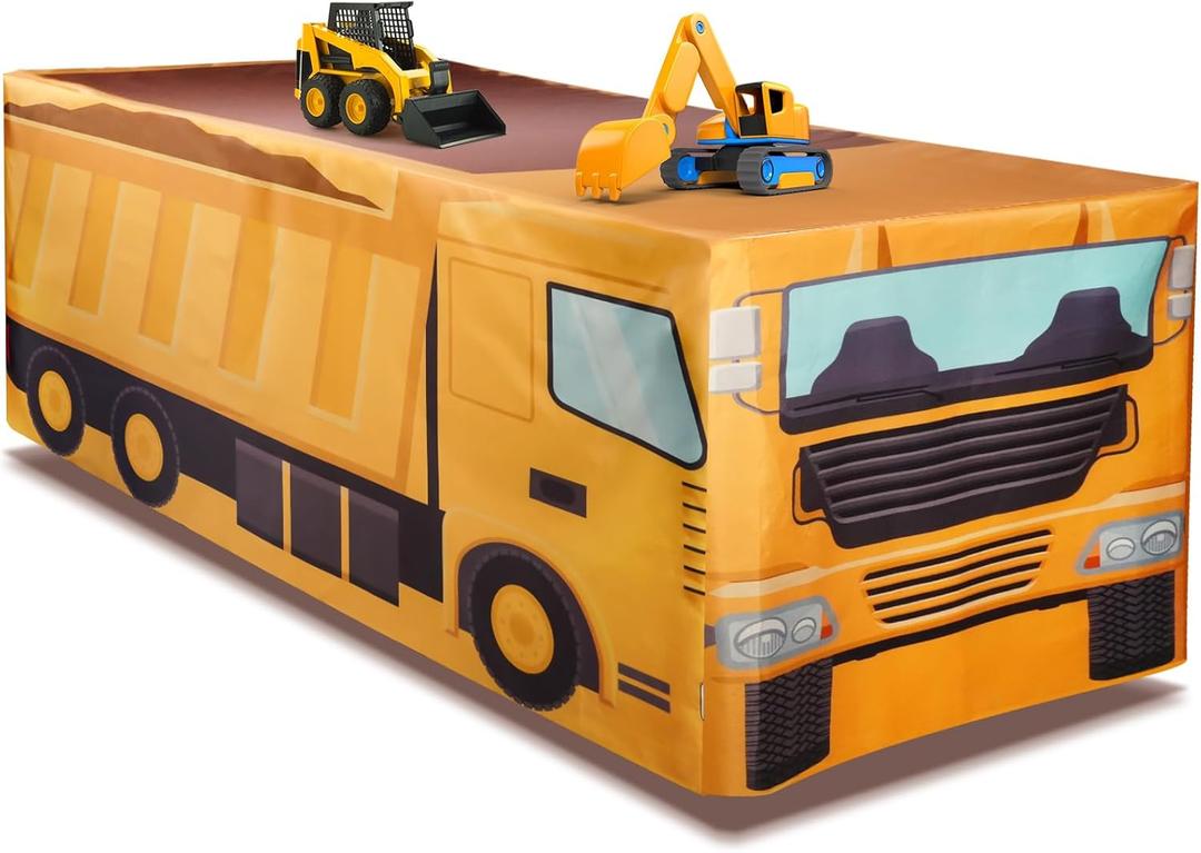 6Ft Construction Vehicle Table Cloth,Construction Birthday Decorations for Kids' Boys' Party Decorations, Baby Shower Birthday Party Supplies (72" x 30" (Rectangular))