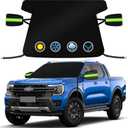 Car Windshield Cover for Ice and Snow, 600D Oxford Fabric Windshield Snow Cover Heavy Duty, Magnetic Car Anti-Snow Cover, Winter Frost Hail Protector for Most Sedan Truck SUV Van MPV (70 x 50 Inch)