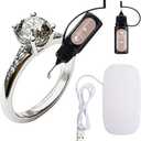 Meowoo Ring Size Adjuster Glue for Loose Ring, Ring Guard Tightener Adhesive UV with UV LED Lamp, Fit Any Ring Sizers for Women/Men, Ring Resize, Easy Application (Glue Kit, 10ml, with UV Lamp)