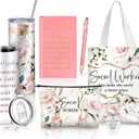 6 Pcs Social Worker Appreciation Gifts Include 20 Oz Tumbler Canvas Bag Notebook Pen Social Worker Must Haves for Bsw Msw Dsw Lcsw Coworker Volunteer Office Supplies