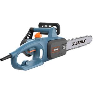SENIX CSE10-L 10 AMP Electric Chainsaw with 14-inch Bar and Chain for Trees, Limbs, and Firewood, Rear Handle