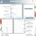 GuassLee Large 2026 Planner, Weekly and Monthly Planner from January 2026-December 2026, 8.5"x 11" Calendar Agenda Book with Back Pocket, Stickers for Home Office School Supplies, A4 Size, Blue