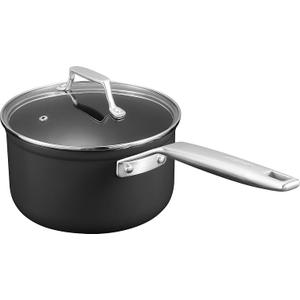 MSMK 3.5 Quart Non stick Sauce Pan with lid, Stay-Cool Handle, Burnt also Nonstick, PFOA Free Non-Toxic, Scratch-resistant, Induction Cooking Pot (Hard Anodized Grey) MSMK 3.5 Quart Non stick Sauce Pan with lid, Stay-Cool Handle, Burnt also Nonstick, PFOA Free Non-Toxic, Scratch-resistant, Induction Cooking Pot (Hard Anodized Grey)