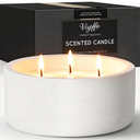Viyffo 20oz Large Scented Candle – Vanilla Fragrance, 3 Wick Non Toxic Soy Candle, Ivory White Ceramic Jar, Luxury Home Fragrance, Elegant Spring Décor & Premium Birthday Gift