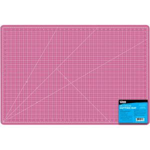US Art Supply 24" x 36" PINK/BLUE Professional Self Healing 5-Ply Double Sided Durable Non-Slip Cutting Mat Great for Scrapbooking, Quilting Sewing (35"L x 23.1"W)