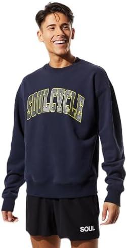 Soul By SoulCycle Unisex Sam Classic Crew Neck Sweatshirt with SoulCycle Logo, L