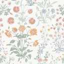 3 x Floral Peel and Stick Wallpaper Vintage Wallpaper Colorful Wall Paper Wildflower Contact Paper for Cabinets Vinyl Renter Friendly Waterproof Self-Adhesive Bathroom Kitchen Bedroom 78.7"×17.3"