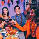 120 PCS Halloween Beads Necklaces, Black Purple Orange Beads Bulk, Halloween Party Accessories Parade Necklaces, Happy Trick Treat Mardi Gras Supplies Party Supplies Stuff