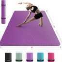 HAPBEAR Extra Large Yoga Mat 72"x48"x6mm (1/4 inch), Non-Slip, Durable,Thick Wide Exercise Mat for Home Workouts, Yoga, Pilates, Stretching Floor & Fitness Workouts