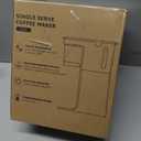 Karosie Small Single Serve Coffee Maker, Fast Brew for K-Cup & Ground Coffee, 6-12 Oz Brew Sizes, One-Button Single Cup Coffee Maker, Coffee Machine with Descaling Reminder, Black