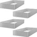 4pcs 6x3ft Galvanized Raised Garden Bed Outdoor,Above Ground Garden Bed for Vegetable,Metal Raised Beds for Flower,Steel Raised Beds for Gardening