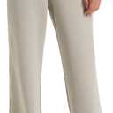 CRZ YOGA SoftAura Straight Leg Casual Sweatpants Women 28"/30"/32" - Modal Lounge Travel Pants with Pockets (Medium, Stone)