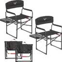 SUNNYFEEL Camping Directors Chair, Heavy Duty,Oversized Portable Folding Chair with Side Table, Pocket for Beach, Fishing,Trip,Picnic,Lawn,Concert Outdoor Foldable Camp Chairs, 21"x25"x36"