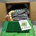Portable Golf Chipping Game Set for Dads & Junior Golfers - Indoor, Outdoor Backyard & Lawn Fun with 24 Sticky Balls, Putting Mat, 2 Putter & Carry Bag - Easy Setup Family Golf Gifts