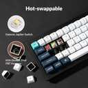 Keychron Q2 Max Wireless Custom Mechanical Gaming Keyboard, QMK/VIA Programmable Knob 2.4 GHz/Bluetooth 5.1/Wired, 65% Compact RGB Hot-Swap with Gateron Banana Switch for Mac Windows Linux - Black
