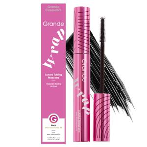 Grande Cosmetics GrandeWRAP Tubing Mascara  Buildable Volume & Length, Lifts, Curls & Separates Lashes, AntiSmudge, Lightweight, FlakeFree, All Day Wear, Easy Removal, ProVitamin B5 Infused  Black