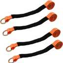 Pro Series Orange Car Rim Tie Down Set 2 Inch x 144 Inch 4 Straps 3,300 lbs Safe Working Load (Does not apply)