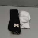 Girls Leggings for Little Girls, 2 Pack Toddler Girl Pants Leggings for Baby Tights Knitted Multi-Colors 2-9 Years (6-7 Years, White/Black)